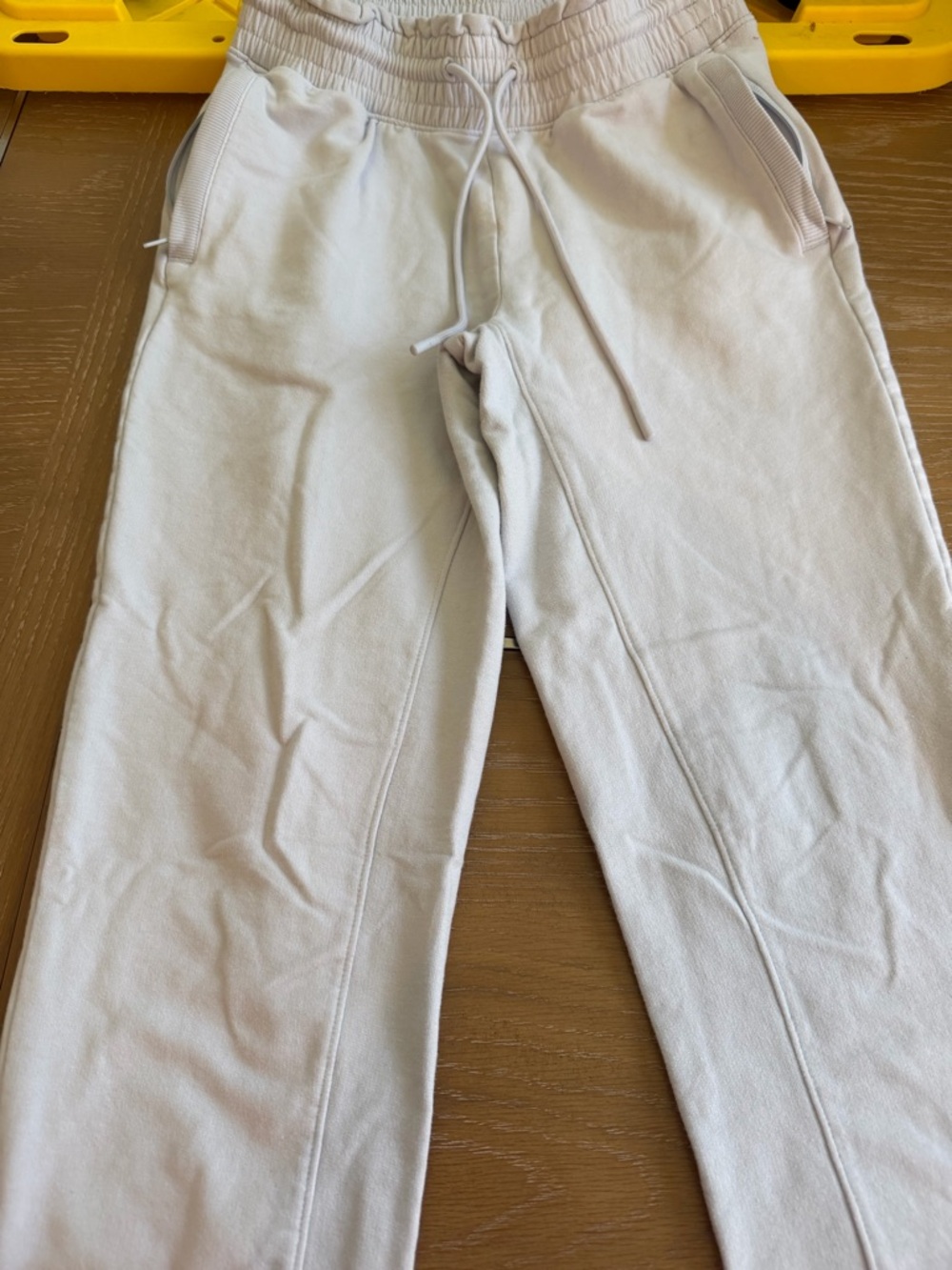 Women’s Light Gray Track Joggers - Comfortable Drawstring Waist